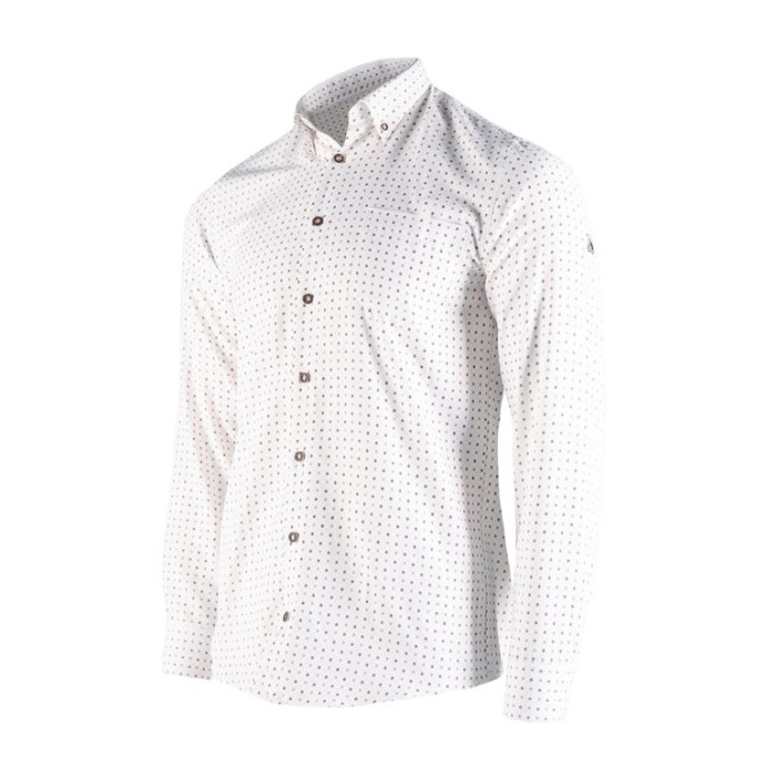 Męska koszula TAGART Oxford biała z wzorami